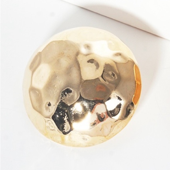 Hammered Metal Post Stud Earrings 
(New) - Picture 4 of 4